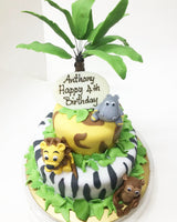Jungle Animals Birthday Cake