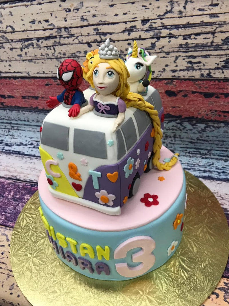 Cartoon Bus Cake